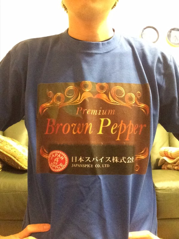 マラソンで日本スパイス社をPRする為のオリジナルTシャツ