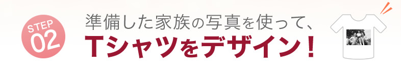 STEP2 準備した家族の写真を使って、Tシャツをデザイン！