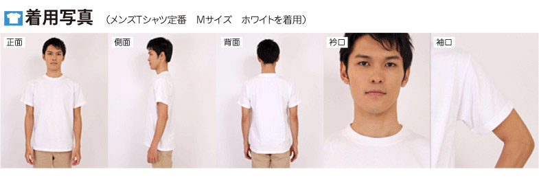 定番Tシャツの着用写真