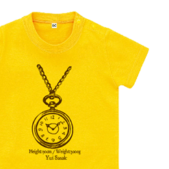 出生時間の思い出時計ロンパース｜オリジナル出産祝いのプレゼントTシャツ